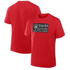 NHL Florida Panthers Back-To-Back Stanley Cup Champions Reign Red T-Shirt - Red