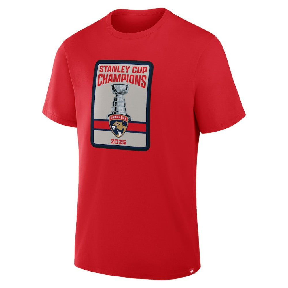 NHL Florida Panthers 2025 Stanley Cup Champions Banner Raising T-Shirt - Red