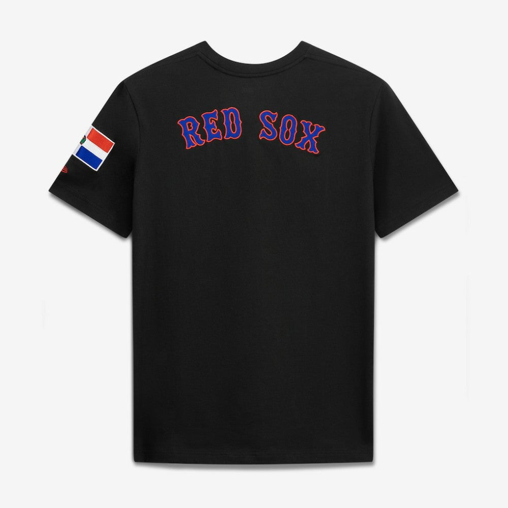 Boston Red Sox New Era Dominican Republic Country Flag T-Shirt - Black T-shirts