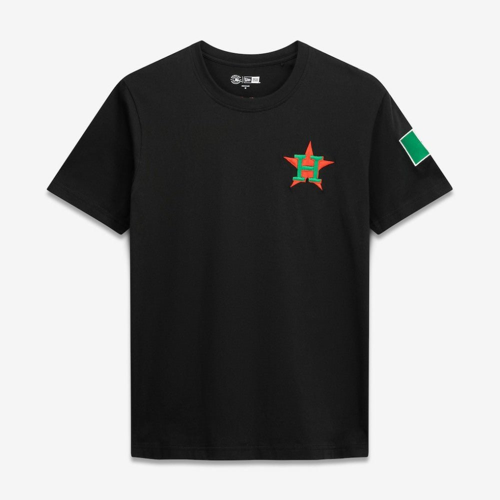 Houston Astros New Era Mexico Country Flag T-Shirt - Black T-shirts