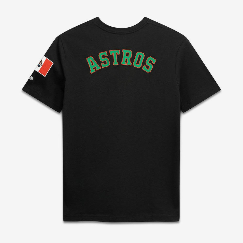 Houston Astros New Era Mexico Country Flag T-Shirt - Black T-shirts
