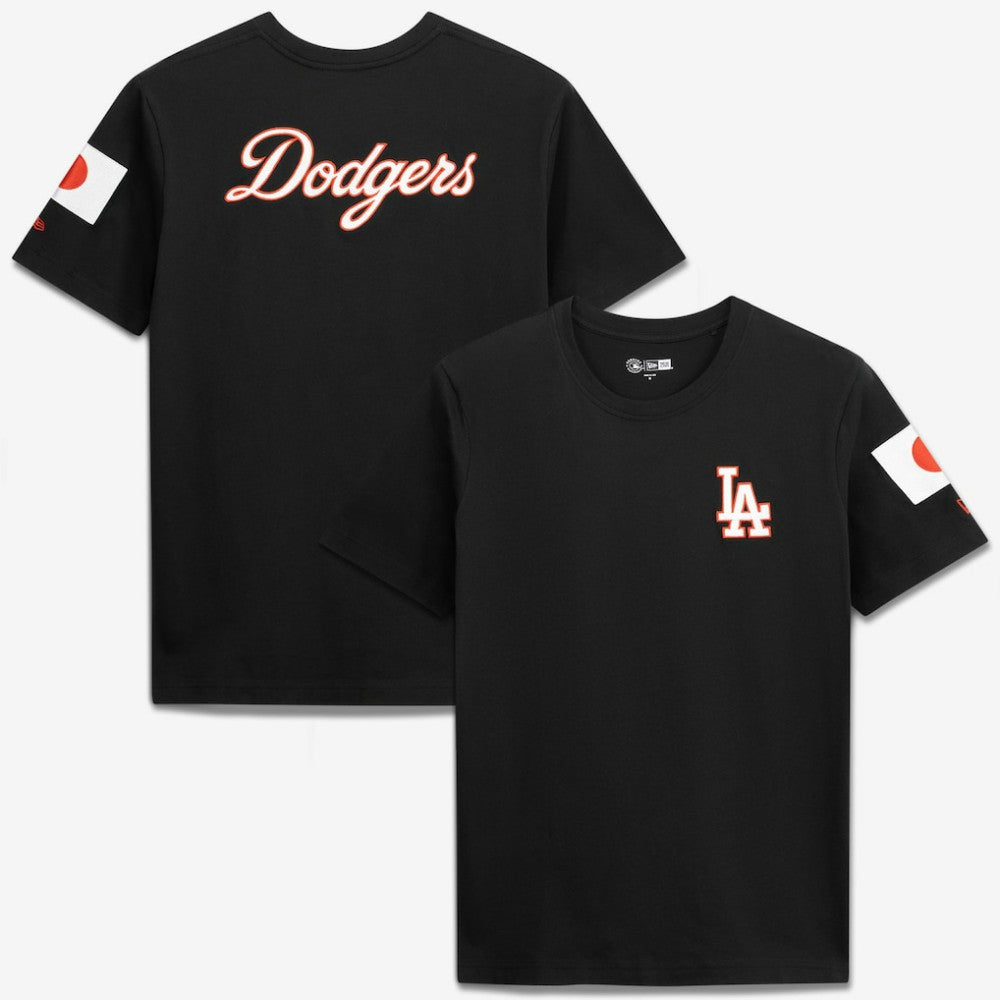 Los Angeles Dodgers New Era Japan Country Flag T-Shirt - Black T-shirts