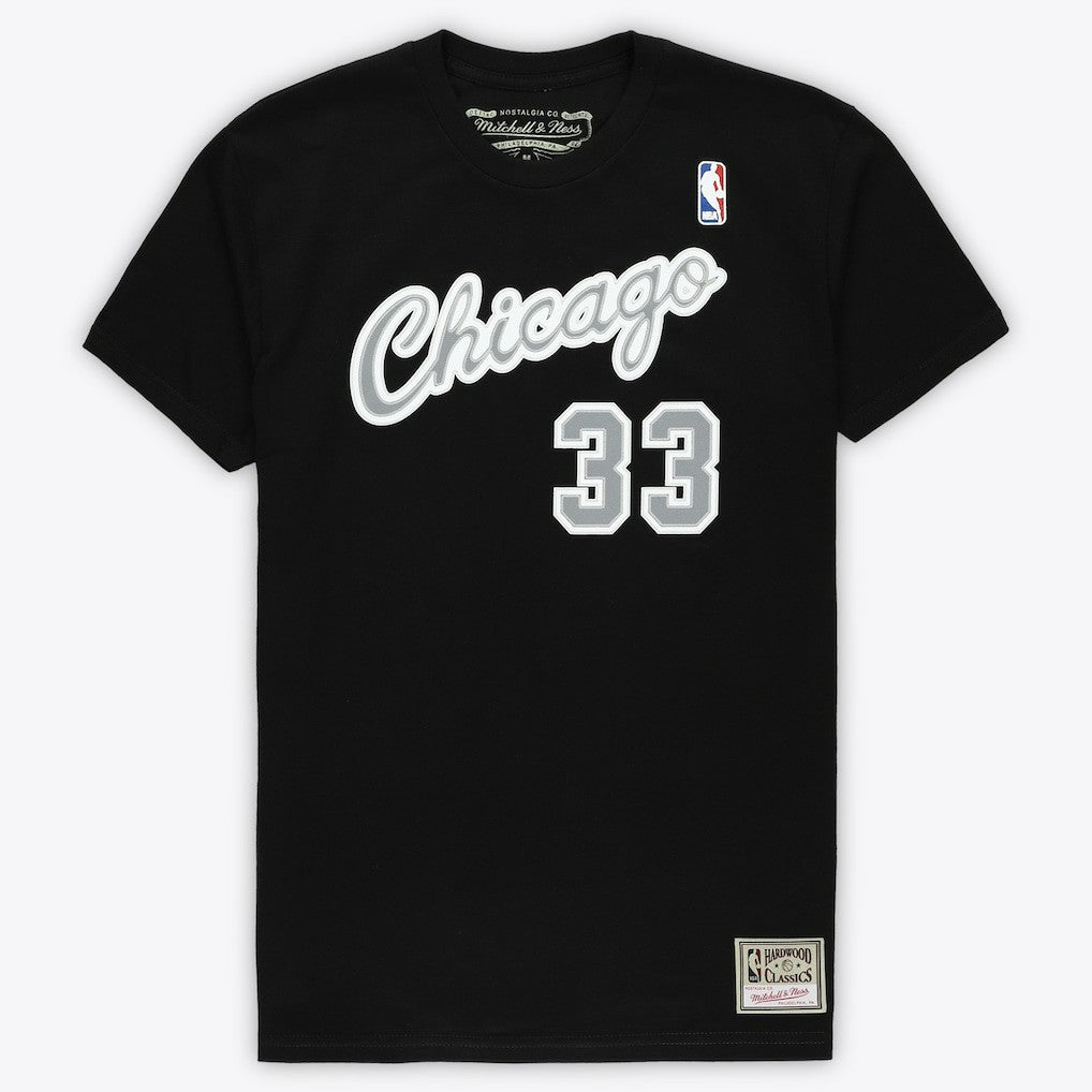 Scottie Pippen Chicago Bulls Unisex Hardwood Classics Reload 3.0 T-Shirt Black