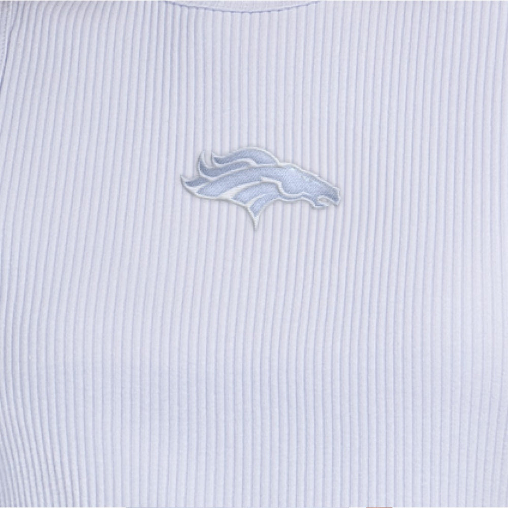 Denver Broncos Starter Women's Travel Pastels Cropped Tank Pastel Blue