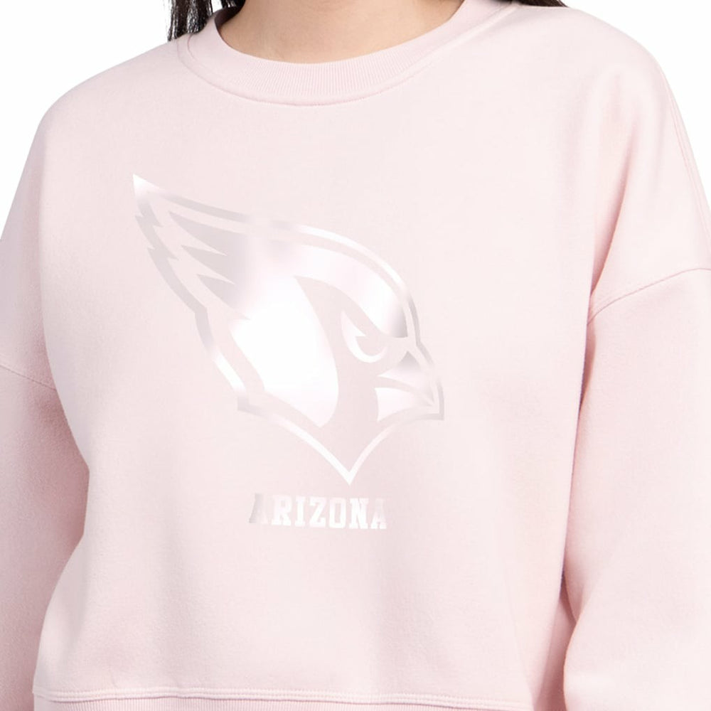 Arizona Cardinals Starter Women's Travel Pastels Boxy Fleece Sweatshirt Light Pink