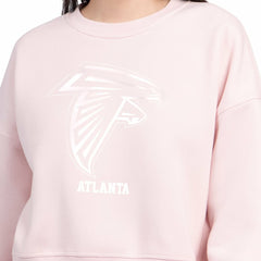 Atlanta Falcons Starter Women's Travel Pastels Boxy Fleece Sweatshirt Light Pink