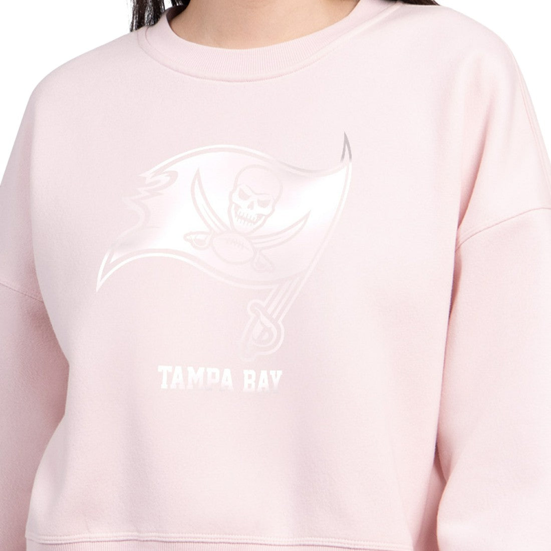 Tampa Bay Buccaneers Starter Women's Travel Pastels Boxy Fleece Sweatshirt Light Pink