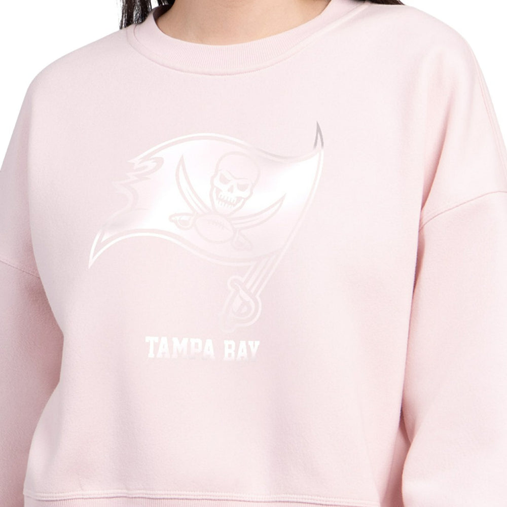 Tampa Bay Buccaneers Starter Women's Travel Pastels Boxy Fleece Sweatshirt Light Pink