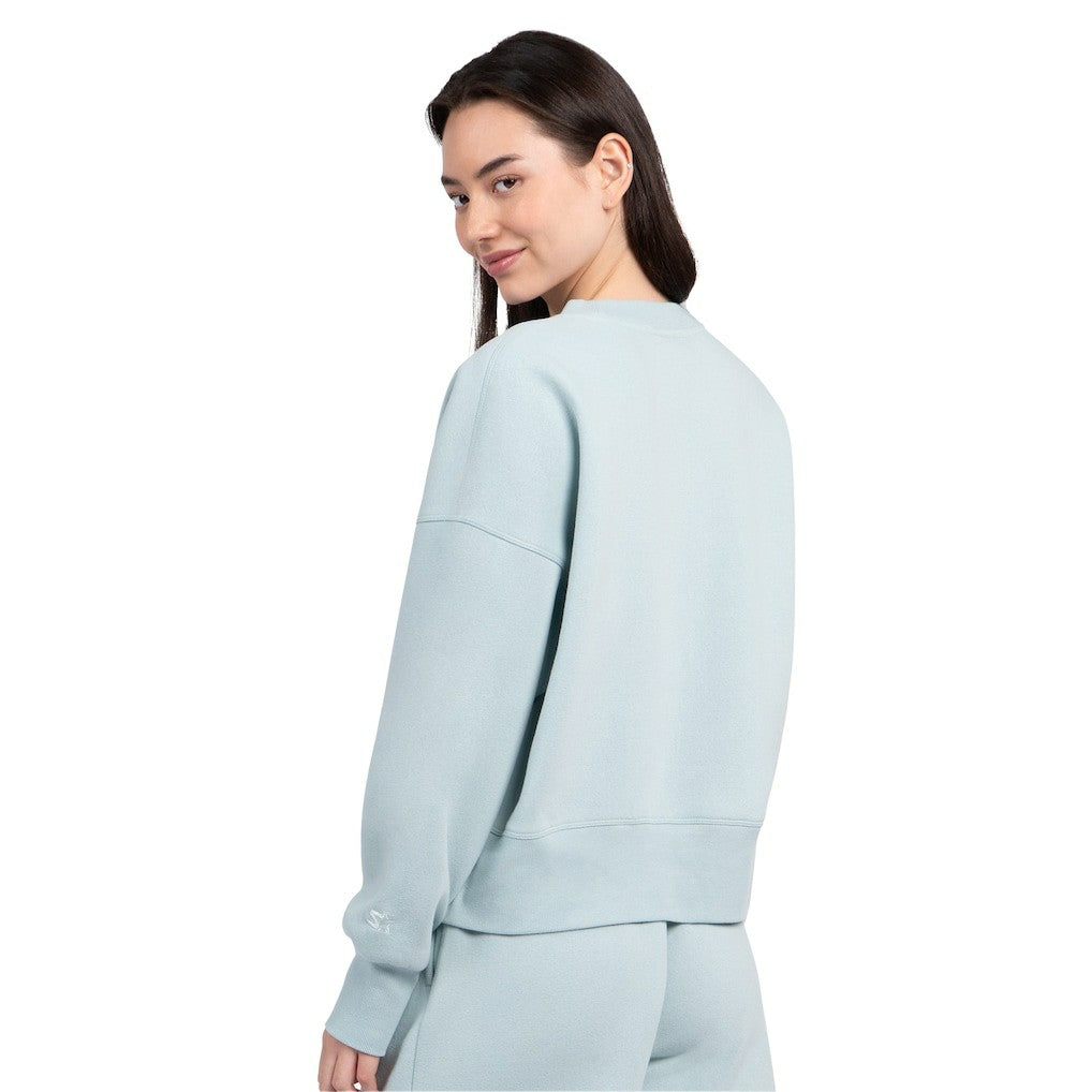 Miami Dolphins Starter Women's Travel Pastels Boxy Fleece Sweatshirt Mint