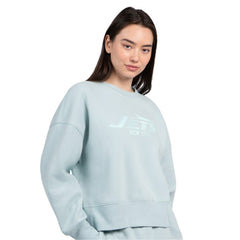 New York Jets Starter Women's Travel Pastels Boxy Fleece Sweatshirt Mint