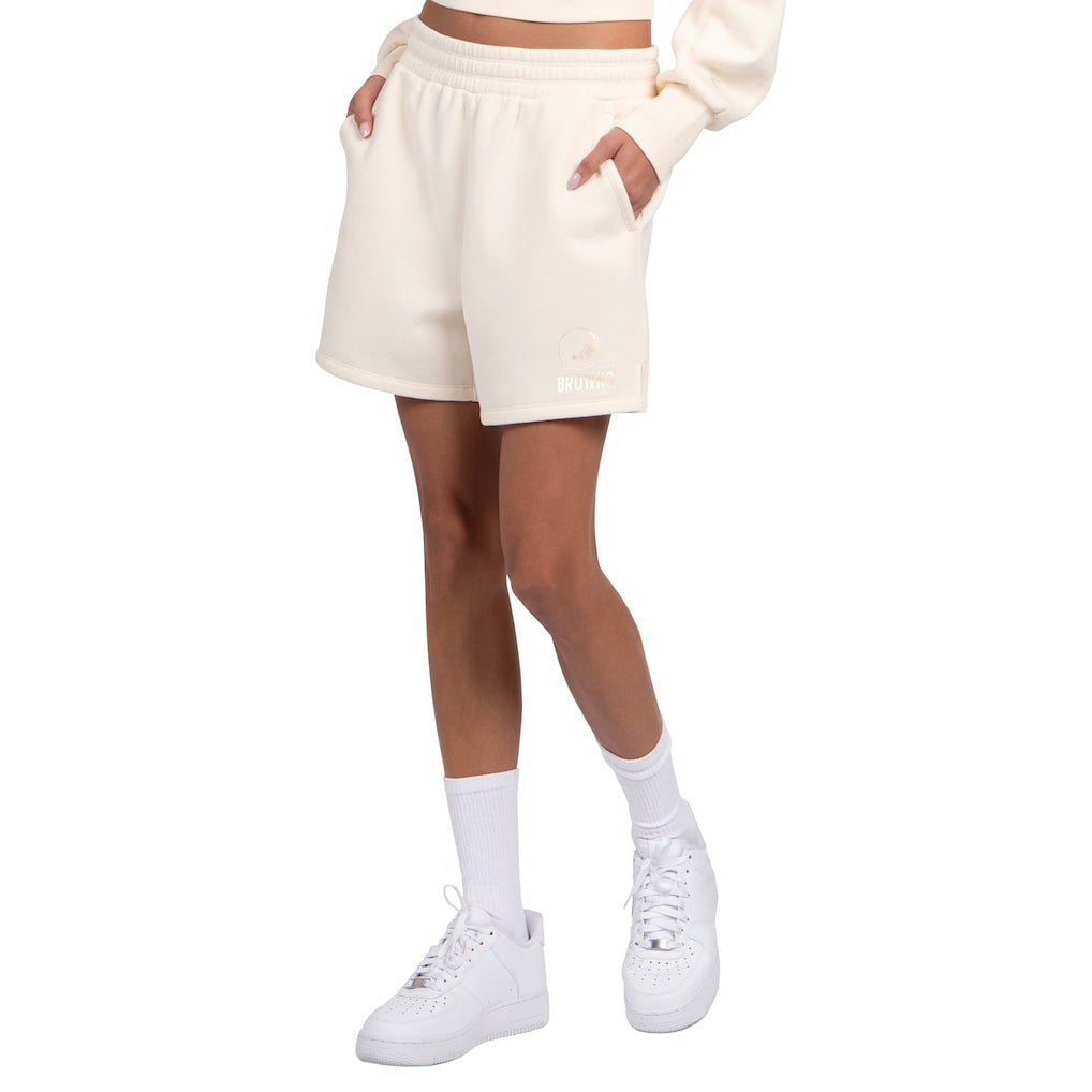 Cleveland Browns Starter Women's Travel Pastels Fleece Short Cream