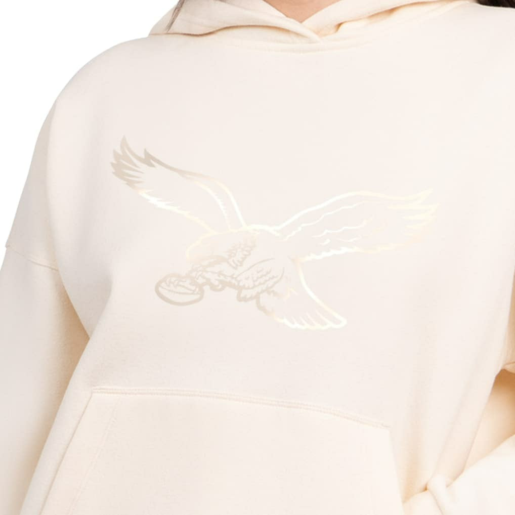 Philadelphia Eagles Starter Women's Pastel Relaxed Travel Hoodie Cream