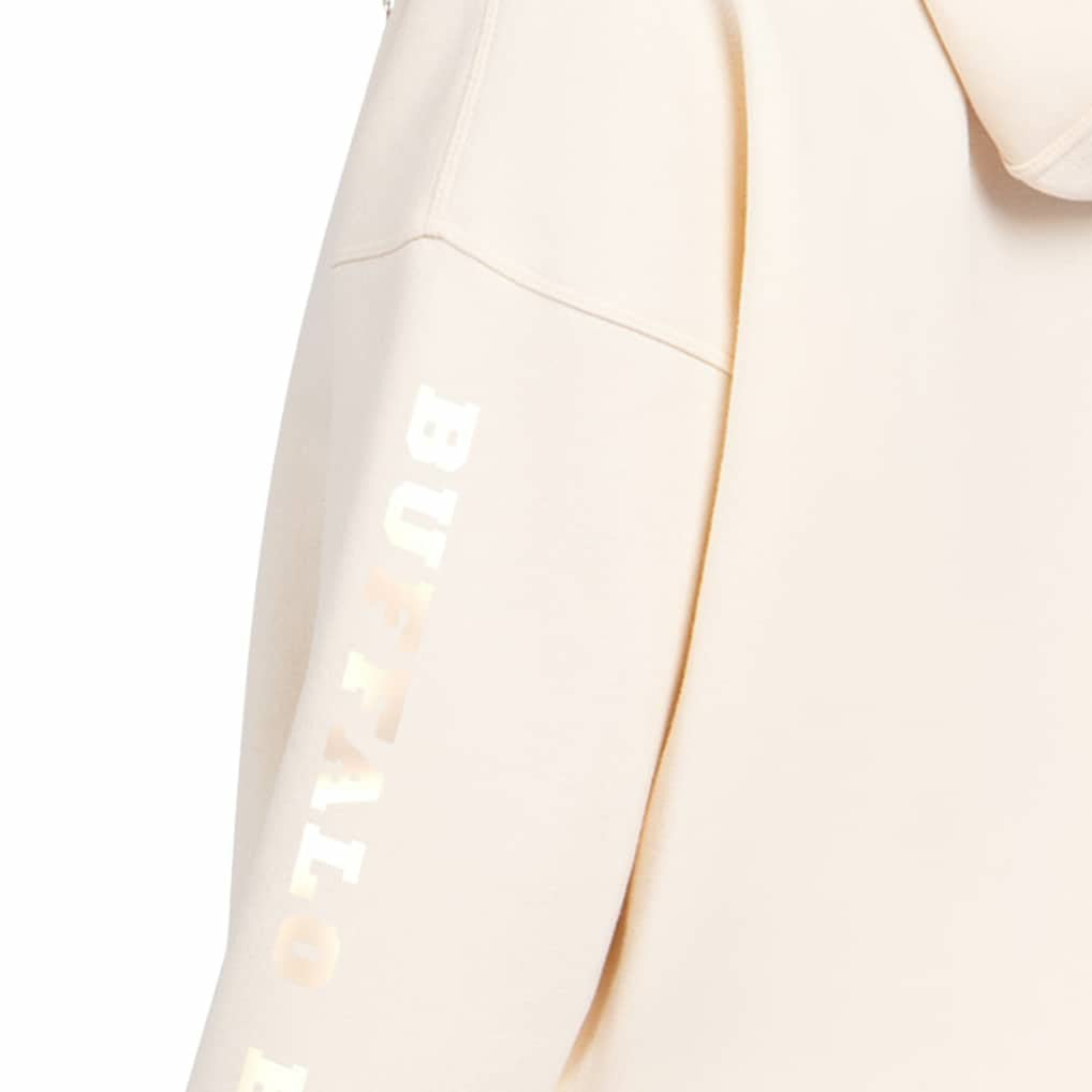 Buffalo Bills Starter Women's Pastel Relaxed Travel Hoodie Cream