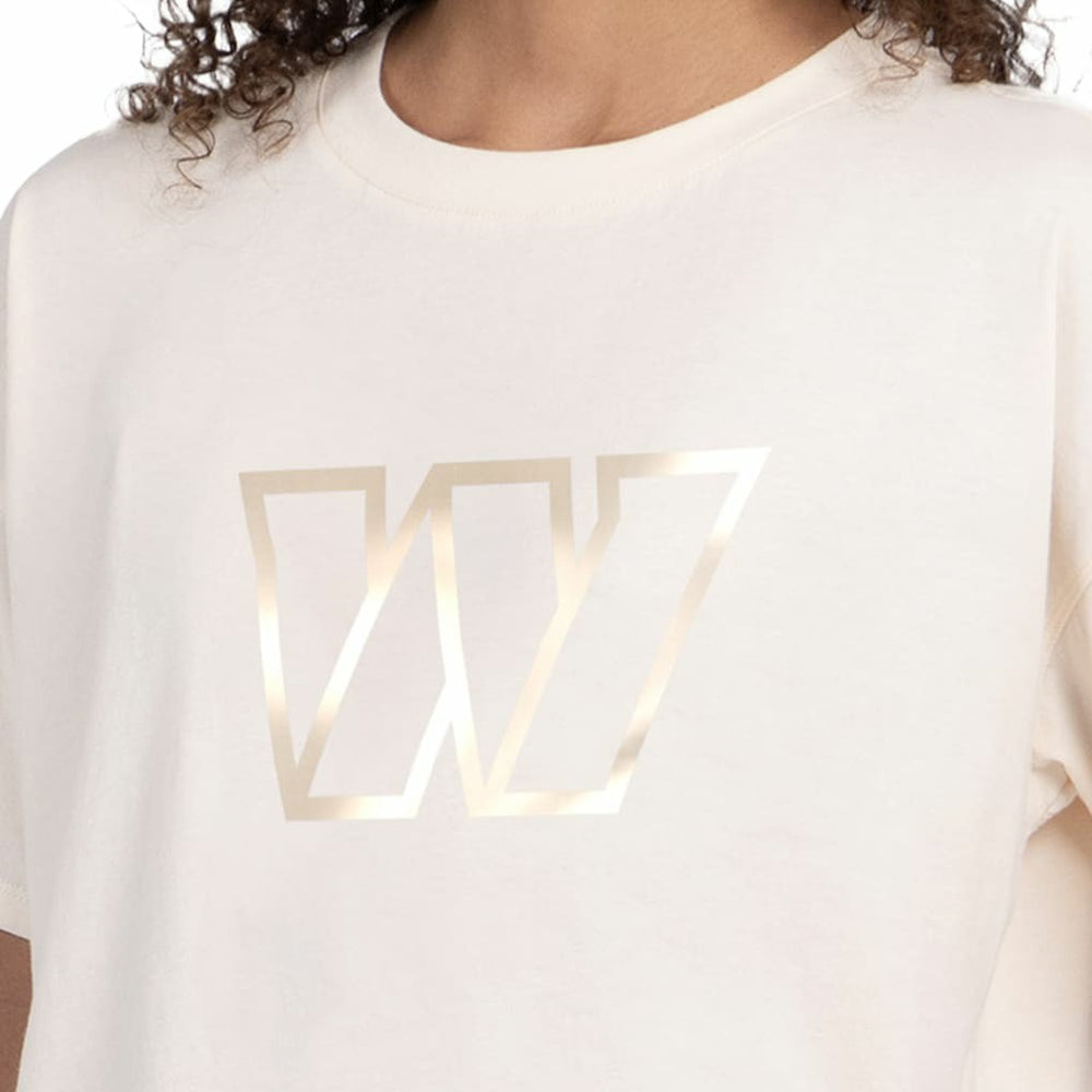 Washington Commanders Starter Women's Pastel Travel Boxy Cropped T-Shirt Cream