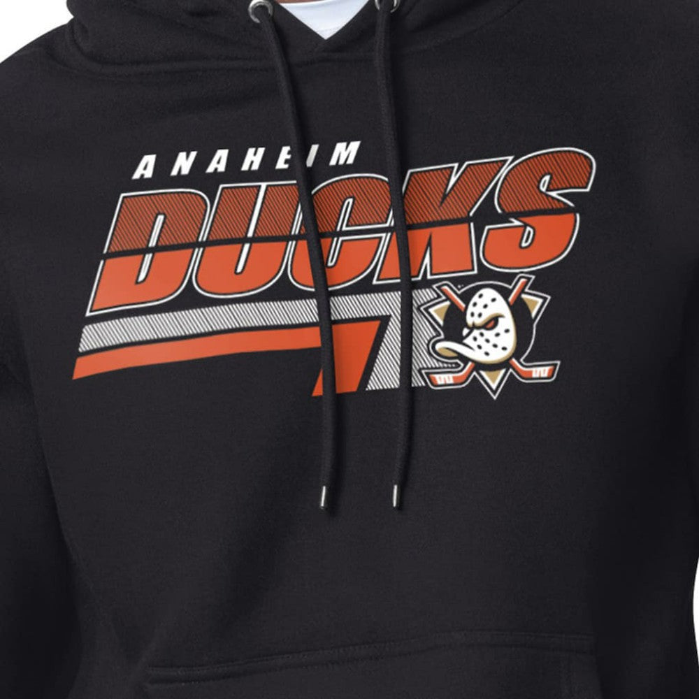 NHL Anaheim Ducks Starter Logo Push Fleece Hoodie - Black