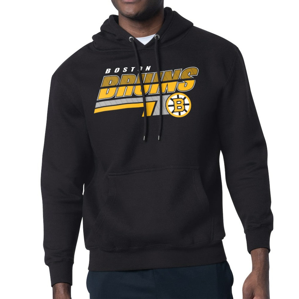 NHL Boston Bruins Starter Logo Push Fleece Hoodie - Black