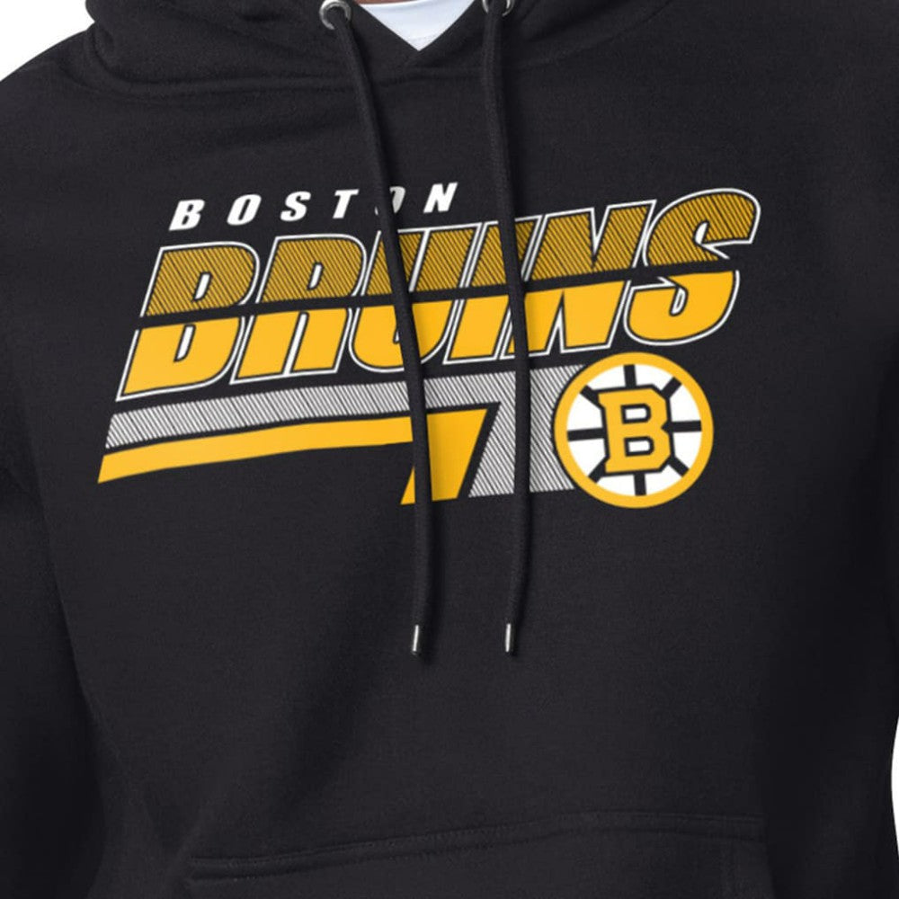 NHL Boston Bruins Starter Logo Push Fleece Hoodie - Black