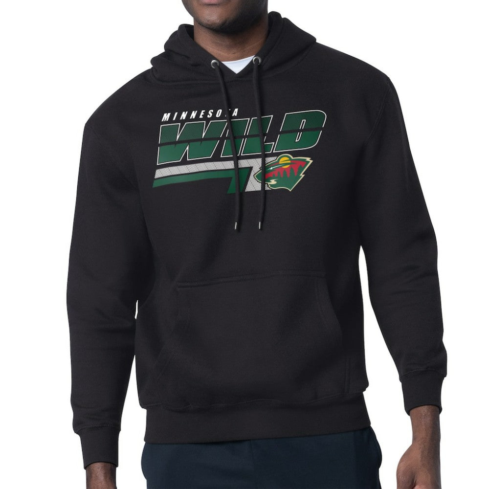 NHL Minnesota Wild Starter Logo Push Fleece Hoodie - Black
