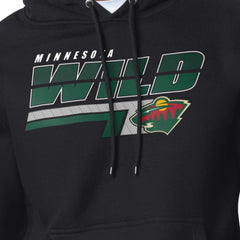 NHL Minnesota Wild Starter Logo Push Fleece Hoodie - Black