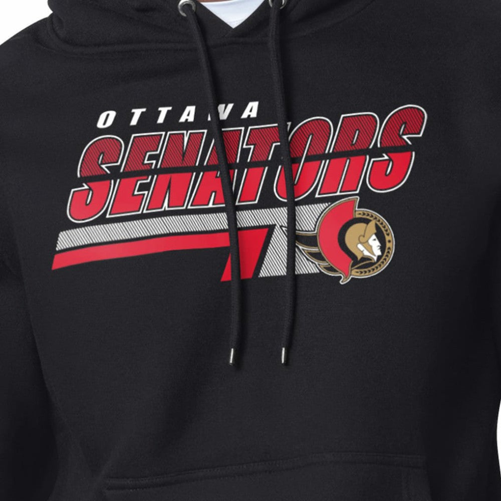 NHL Ottawa Senators Starter Logo Push Fleece Hoodie - Black