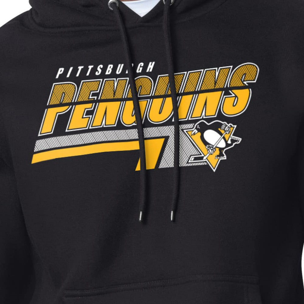 NHL Pittsburgh Penguins Starter Logo Push Fleece Hoodie - Black