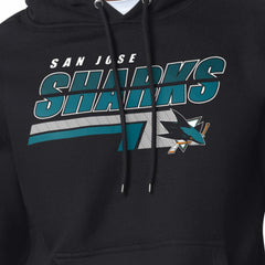 NHL San Jose Sharks Starter Logo Push Fleece Hoodie - Black
