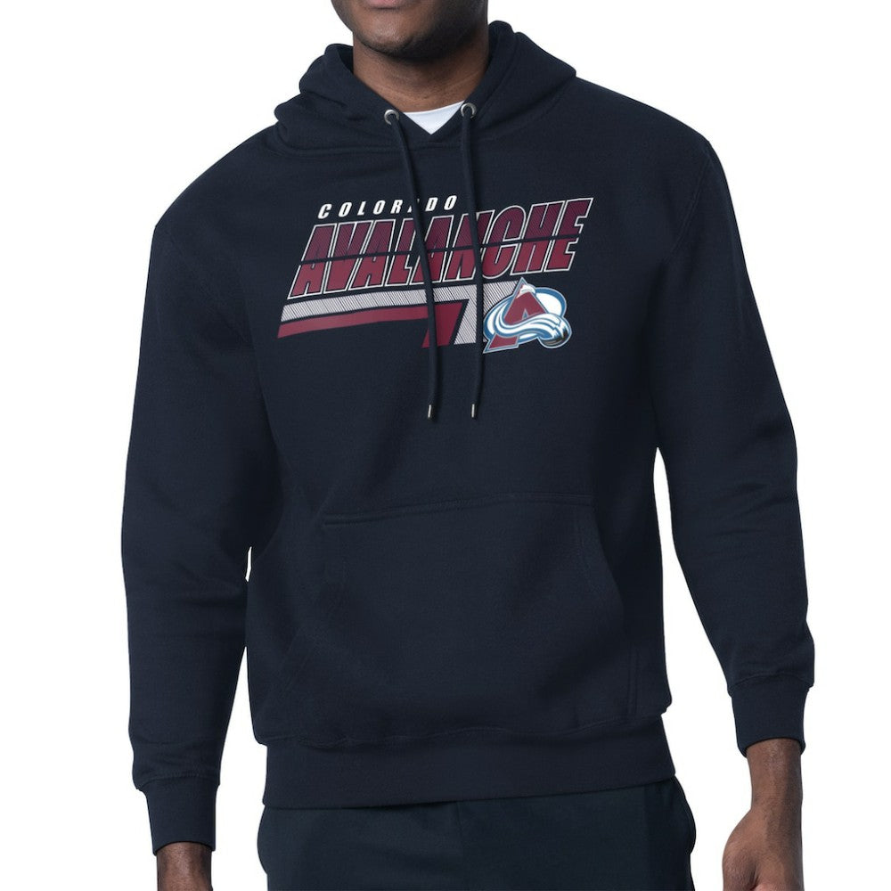 NHL Colorado Avalanche Starter Logo Push Fleece Hoodie - Navy