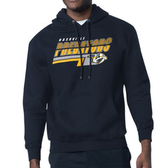 NHL Nashville Predators Starter Logo Push Fleece Hoodie - Navy