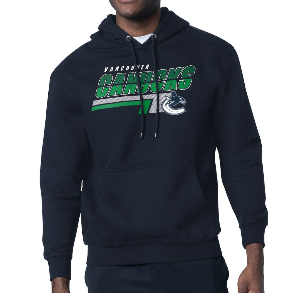 NHL Vancouver Canucks Starter Logo Push Fleece Hoodie - Blue