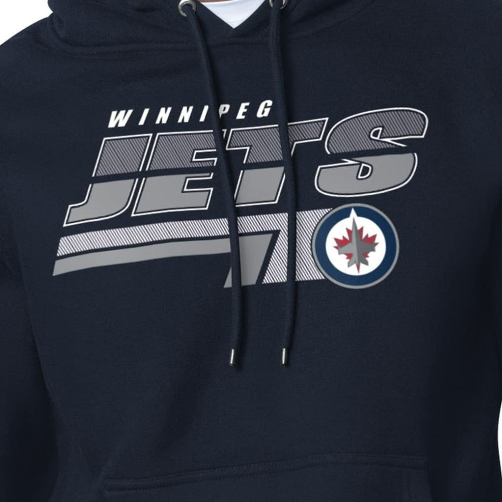 NHL Winnipeg Jets Starter Logo Push Fleece Hoodie - Navy