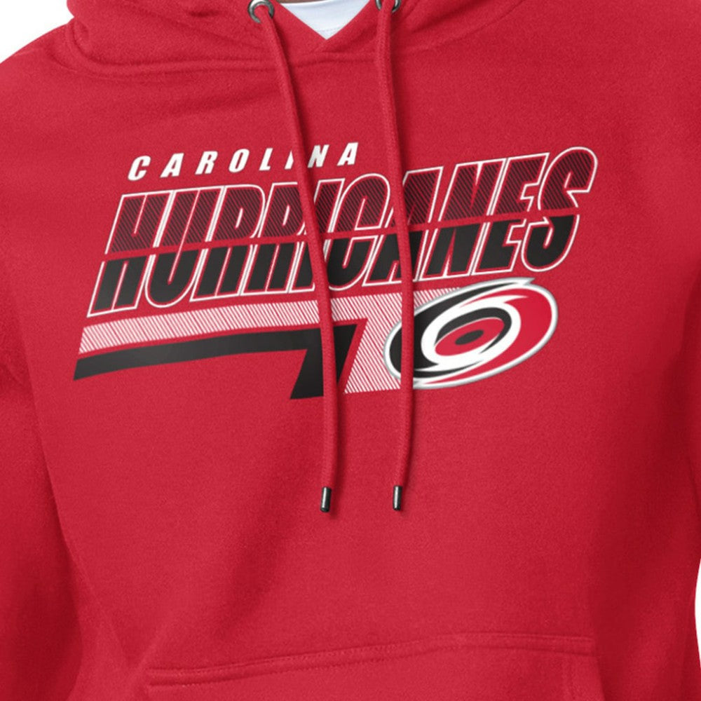 NHL Carolina Hurricanes Starter Logo Push Fleece Hoodie - Red