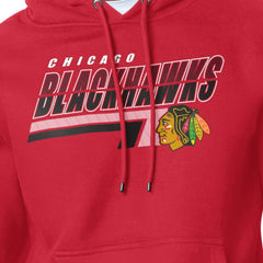 NHL Chicago Blackhawks Starter Logo Push Fleece Hoodie - Red
