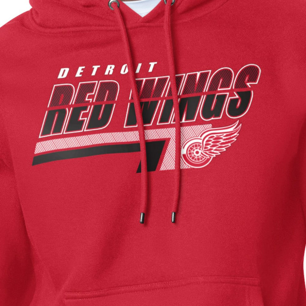 NHL Detroit Red Wings Starter Logo Push Fleece Hoodie - Red
