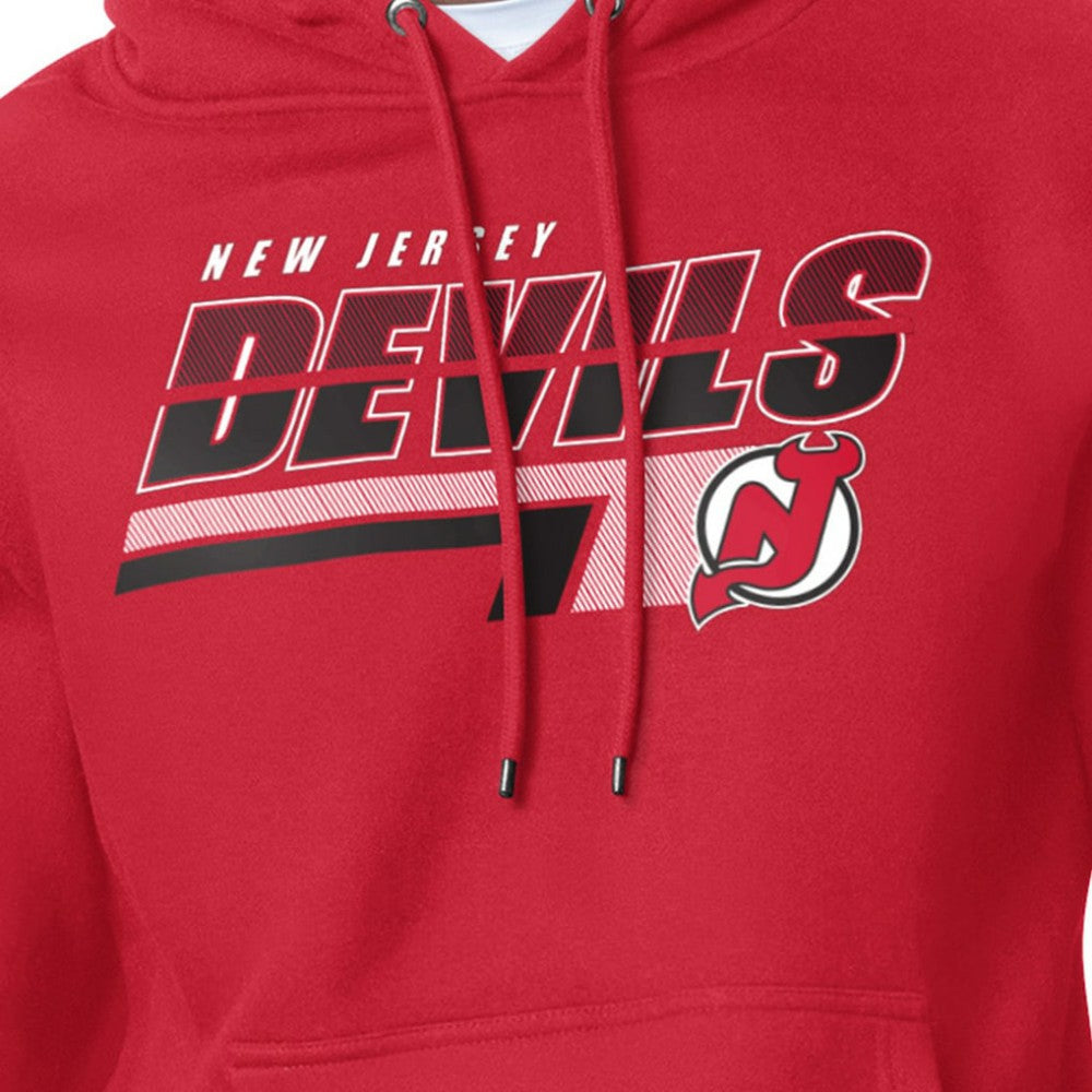 NHL New Jersey Devils Starter Logo Push Fleece Hoodie - Red