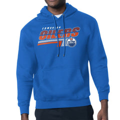 NHL Edmonton Oilers Starter Logo Push Fleece Hoodie - Royal