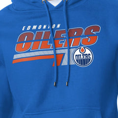 NHL Edmonton Oilers Starter Logo Push Fleece Hoodie - Royal