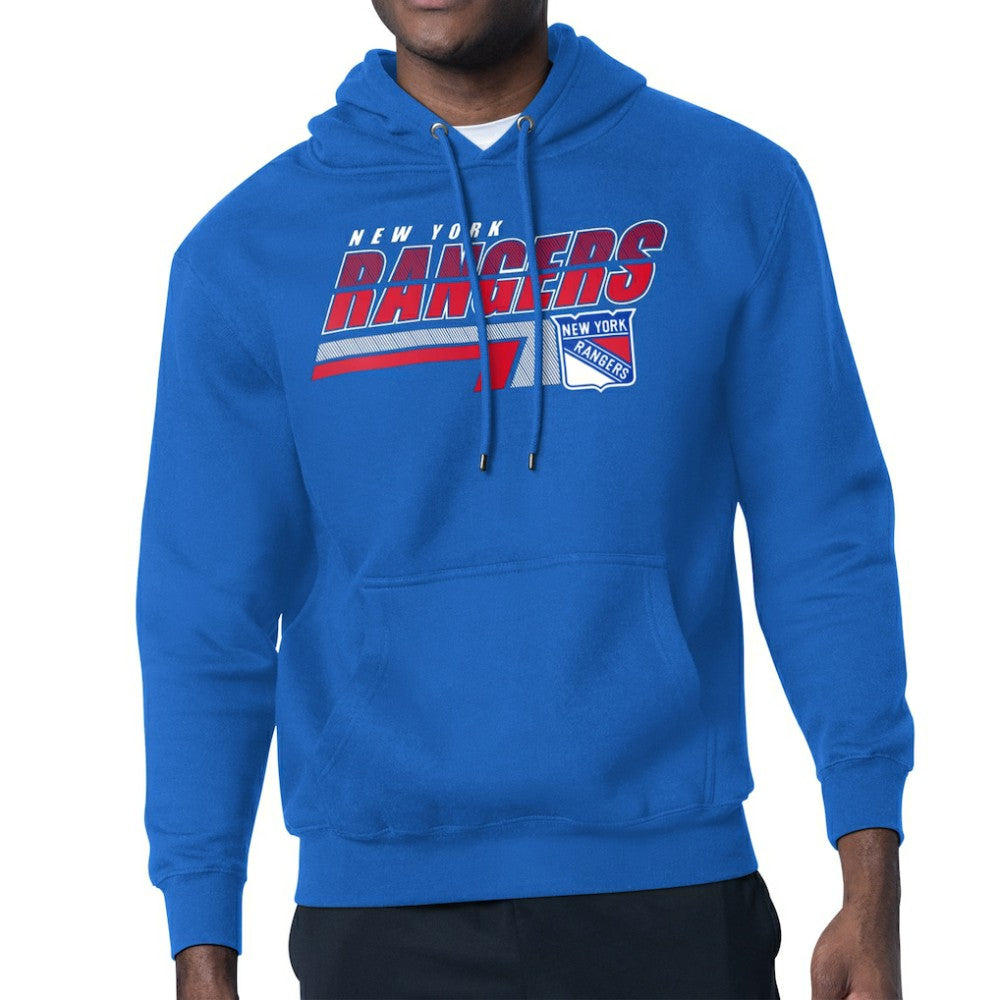 NHL New York Rangers Starter Logo Push Fleece Hoodie - Royal