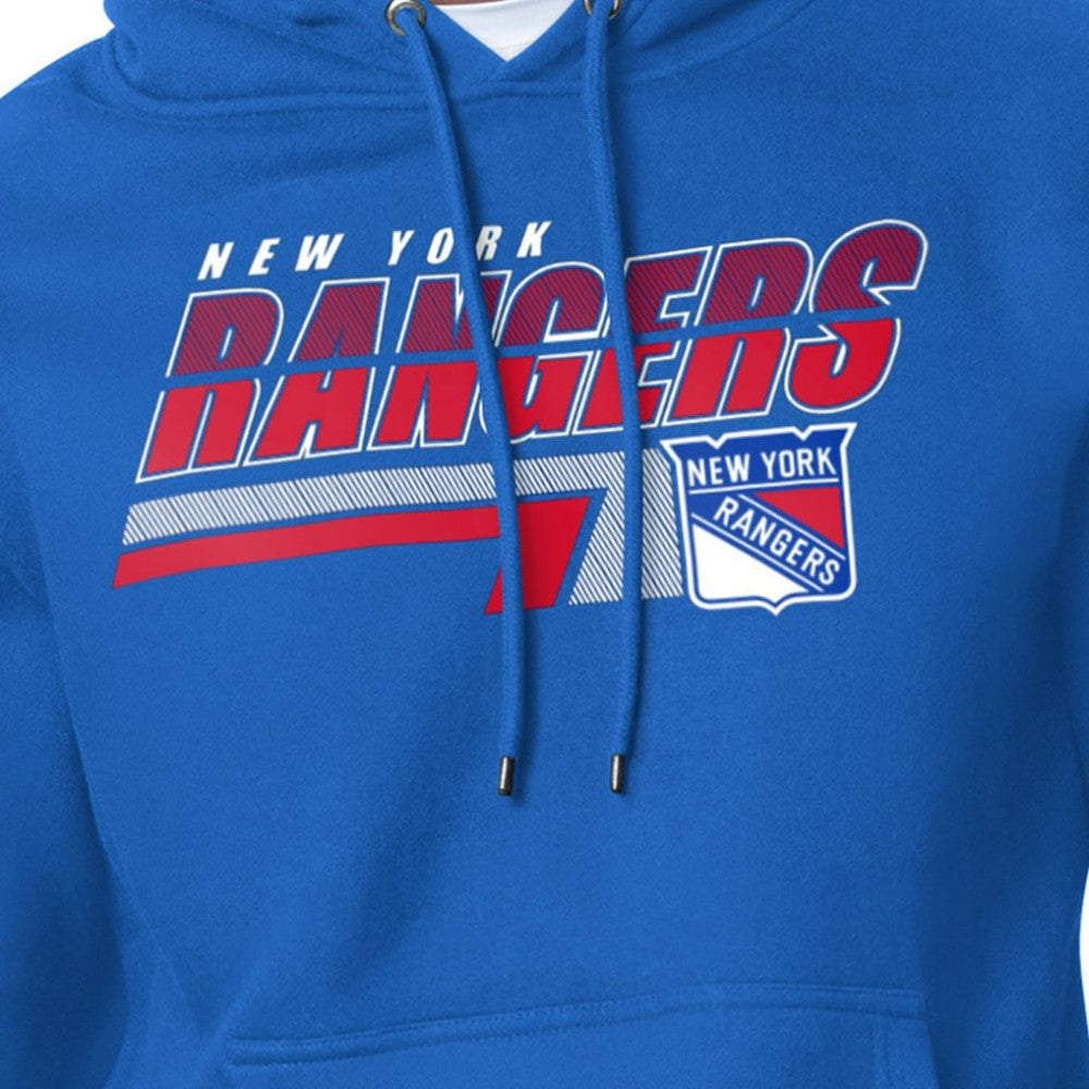 NHL New York Rangers Starter Logo Push Fleece Hoodie - Royal