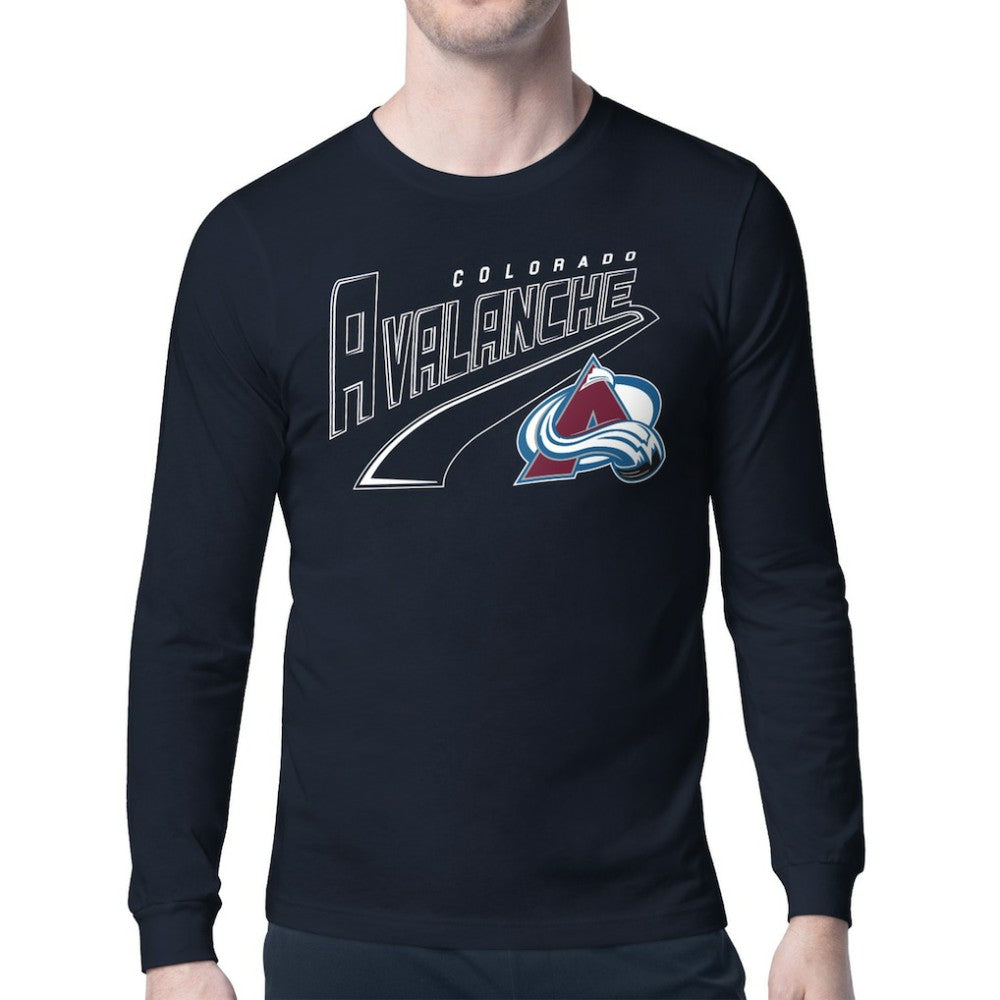 NHL Colorado Avalanche Starter Modern Tailsweep Long Sleeve T-Shirt - Navy