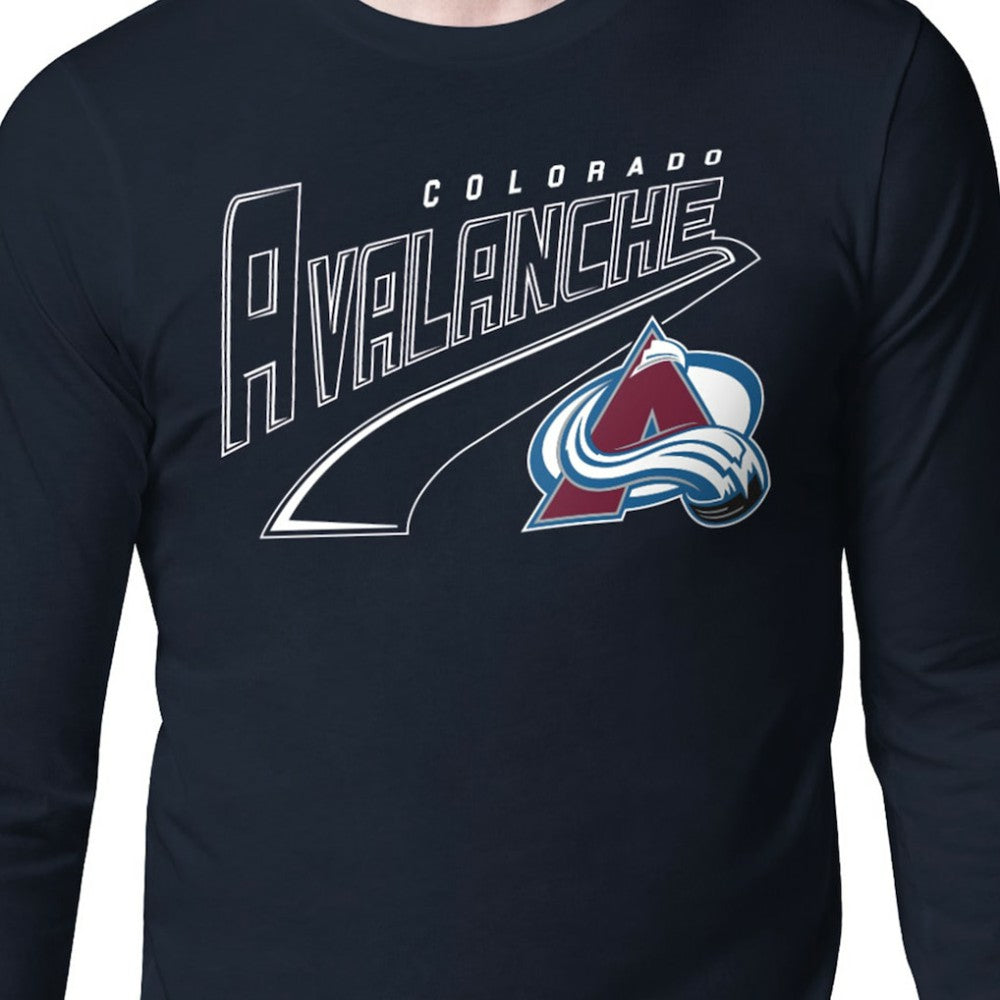 NHL Colorado Avalanche Starter Modern Tailsweep Long Sleeve T-Shirt - Navy