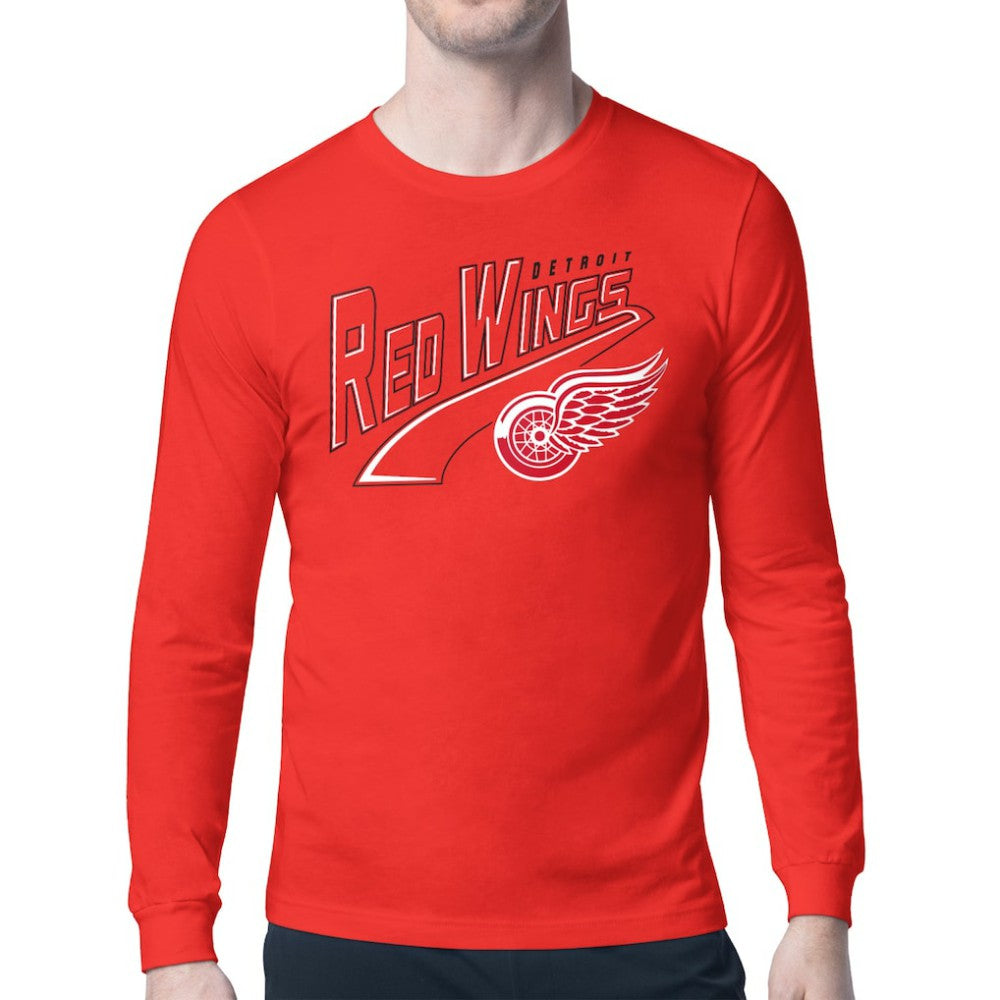NHL Detroit Red Wings Starter Modern Tailsweep Long Sleeve T-Shirt - Red