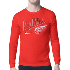 NHL Detroit Red Wings Starter Modern Tailsweep Long Sleeve T-Shirt - Red