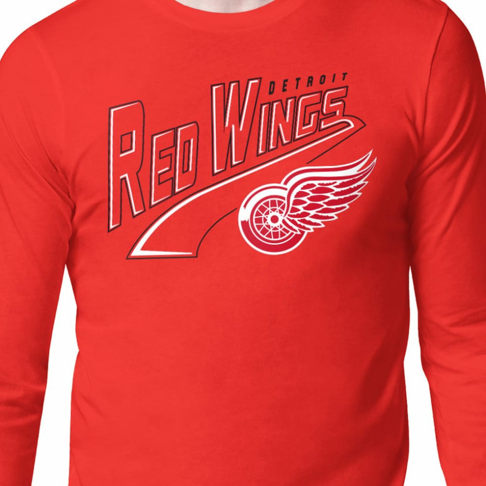 NHL Detroit Red Wings Starter Modern Tailsweep Long Sleeve T-Shirt - Red