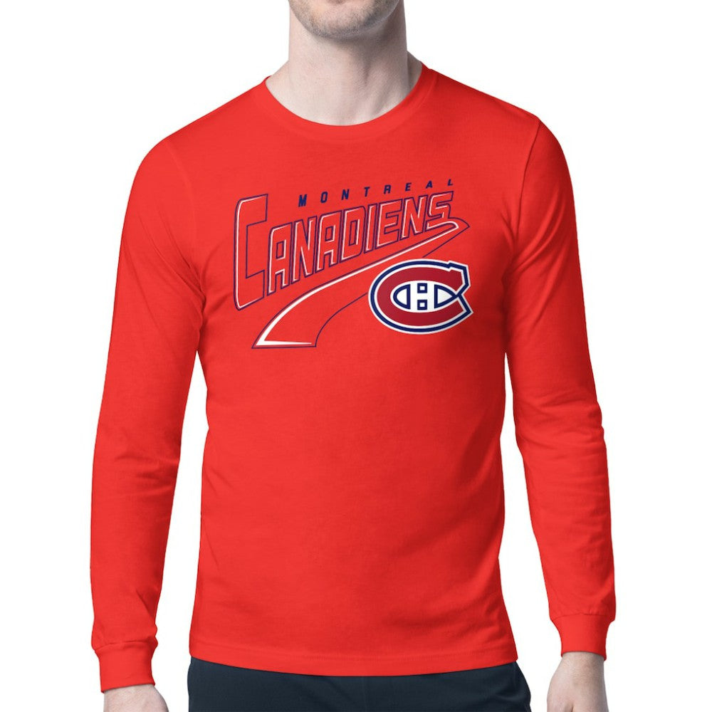 NHL Montreal Canadiens Starter Modern Tailsweep Long Sleeve T-Shirt - Red