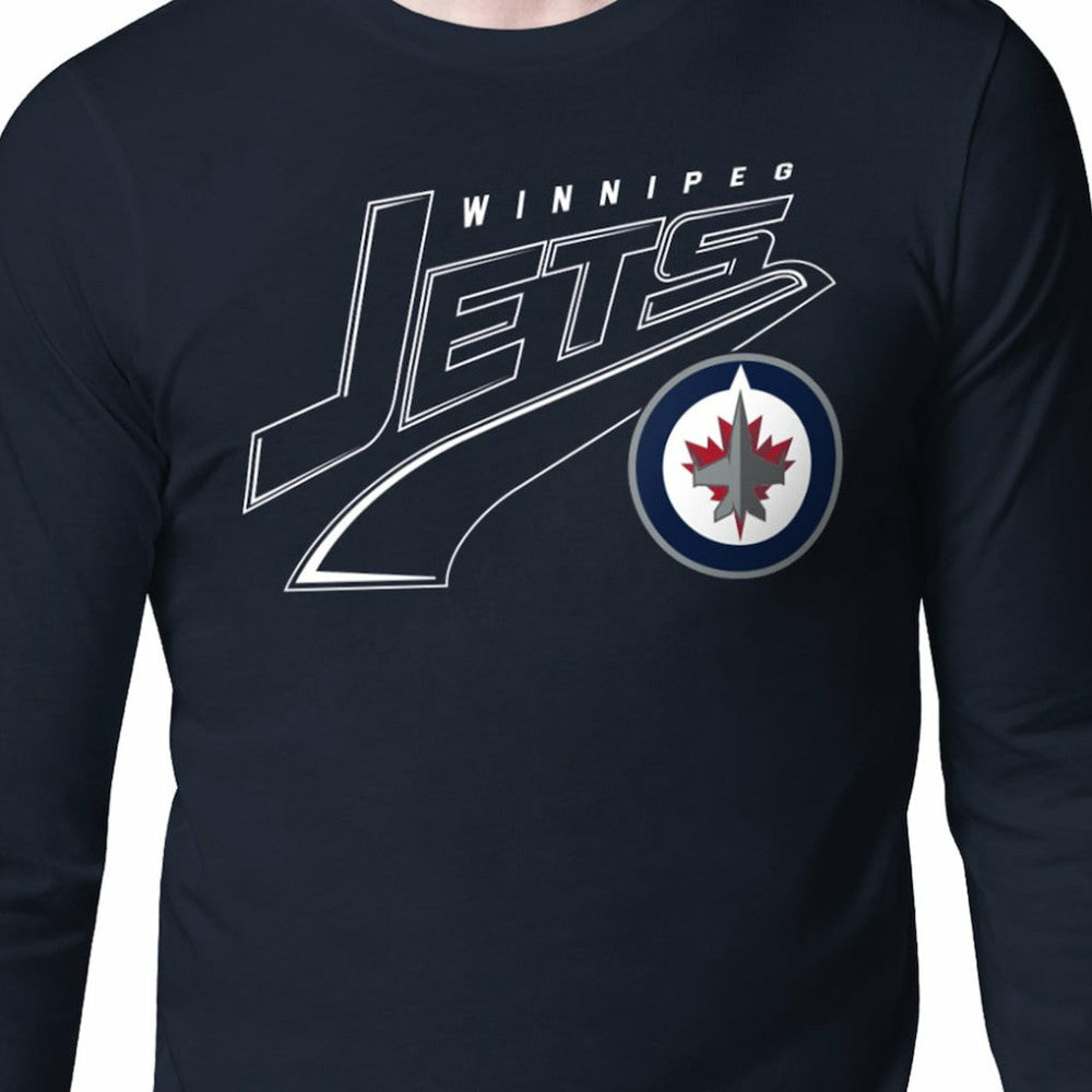 NHL Winnipeg Jets Starter Modern Tailsweep Long Sleeve T-Shirt - Navy