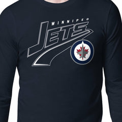 NHL Winnipeg Jets Starter Modern Tailsweep Long Sleeve T-Shirt - Navy