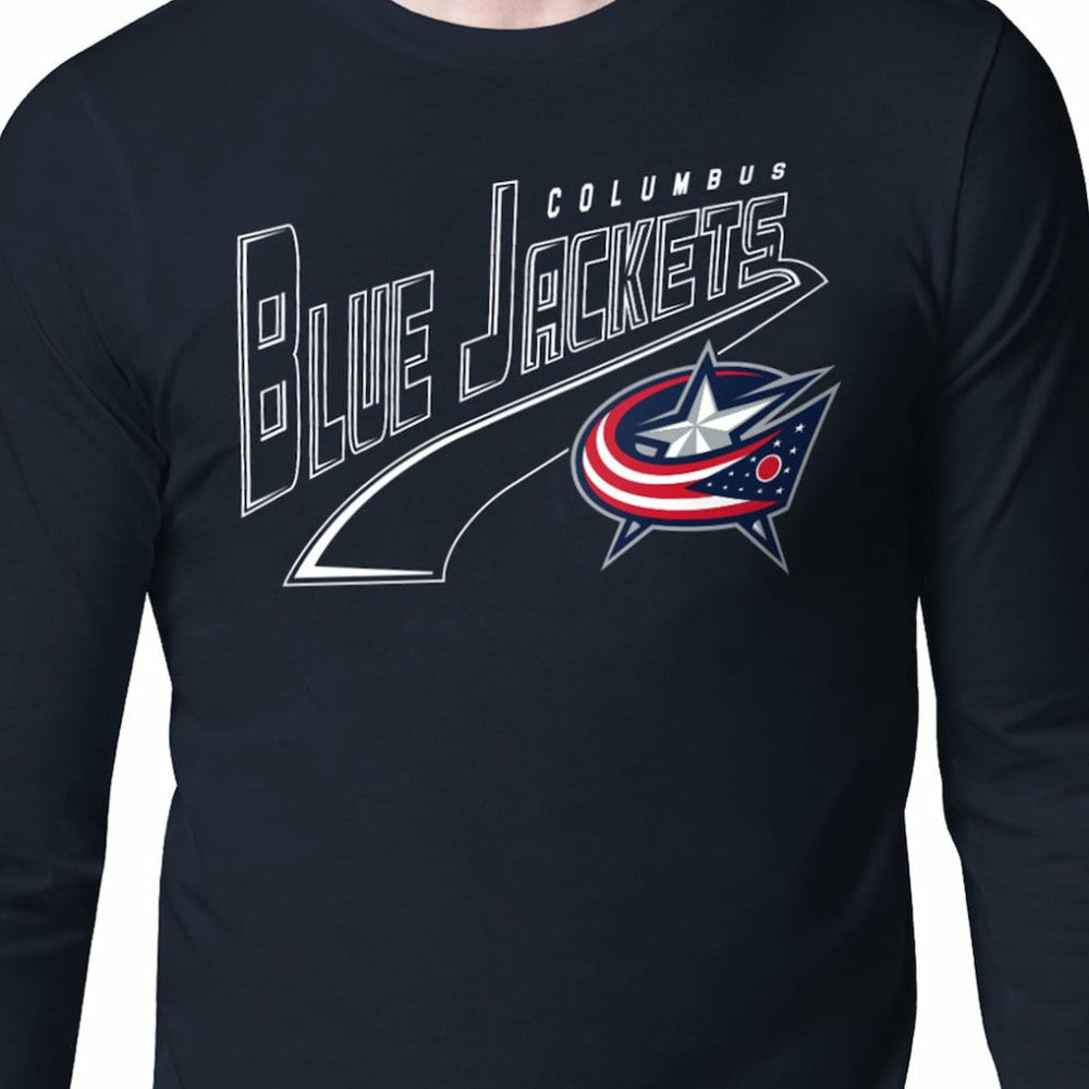 NHL Columbus Blue Jackets Starter Modern Tailsweep Long Sleeve T-Shirt - Navy
