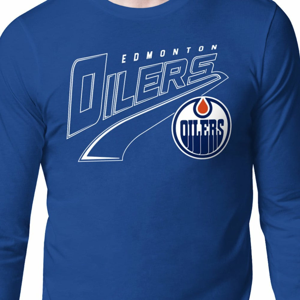 NHL Edmonton Oilers Starter Modern Tailsweep Long Sleeve T-Shirt - Royal