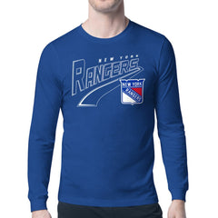 NHL New York Rangers Starter Modern Tailsweep Long Sleeve T-Shirt - Blue