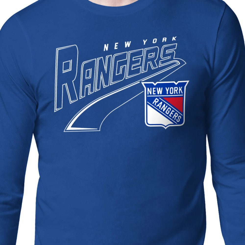 NHL New York Rangers Starter Modern Tailsweep Long Sleeve T-Shirt - Blue